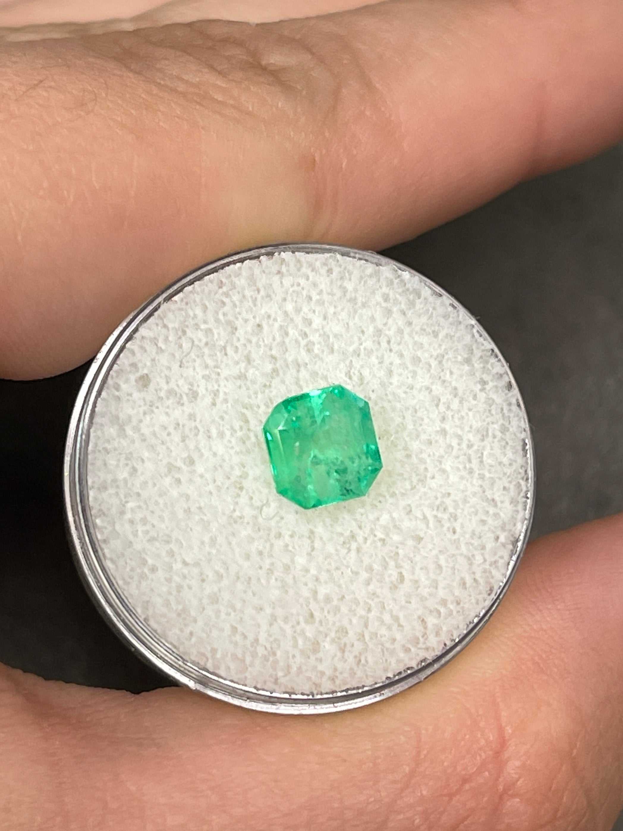 1.70 Carat Asscher Cut Natural Unset Colombian Emerald-Square Cut - Image 2
