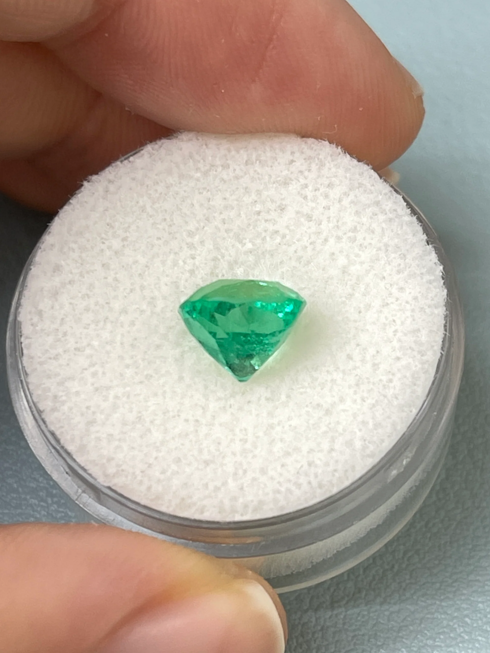 2.13 Carat 8x7.5 Electric Muzo Green Natural Loose Colombian Emerald-Cushion Cut - Image 7