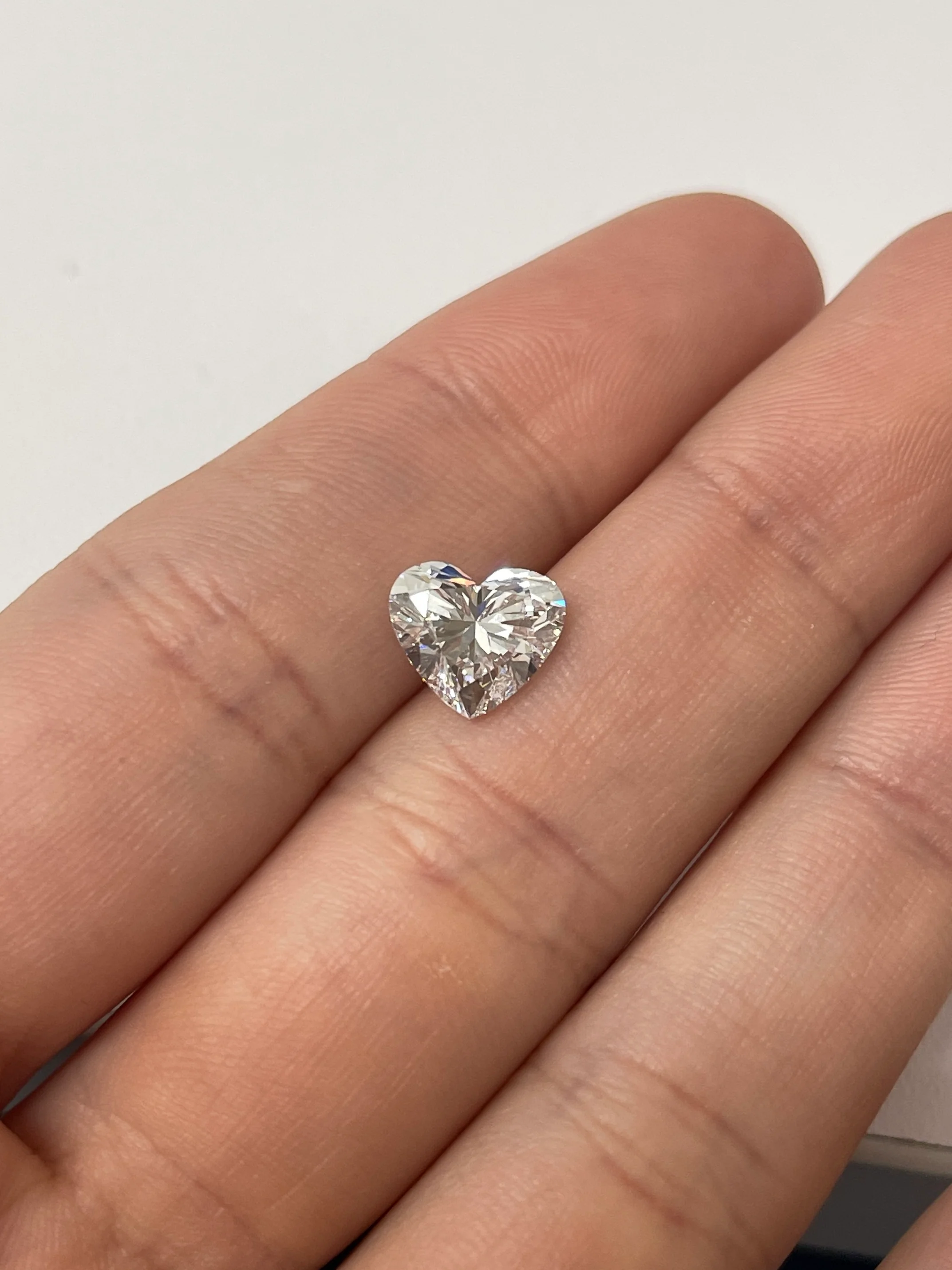 2.57 Carat E VS1 Laboratory Grown Diamond Heart Shape - Image 3